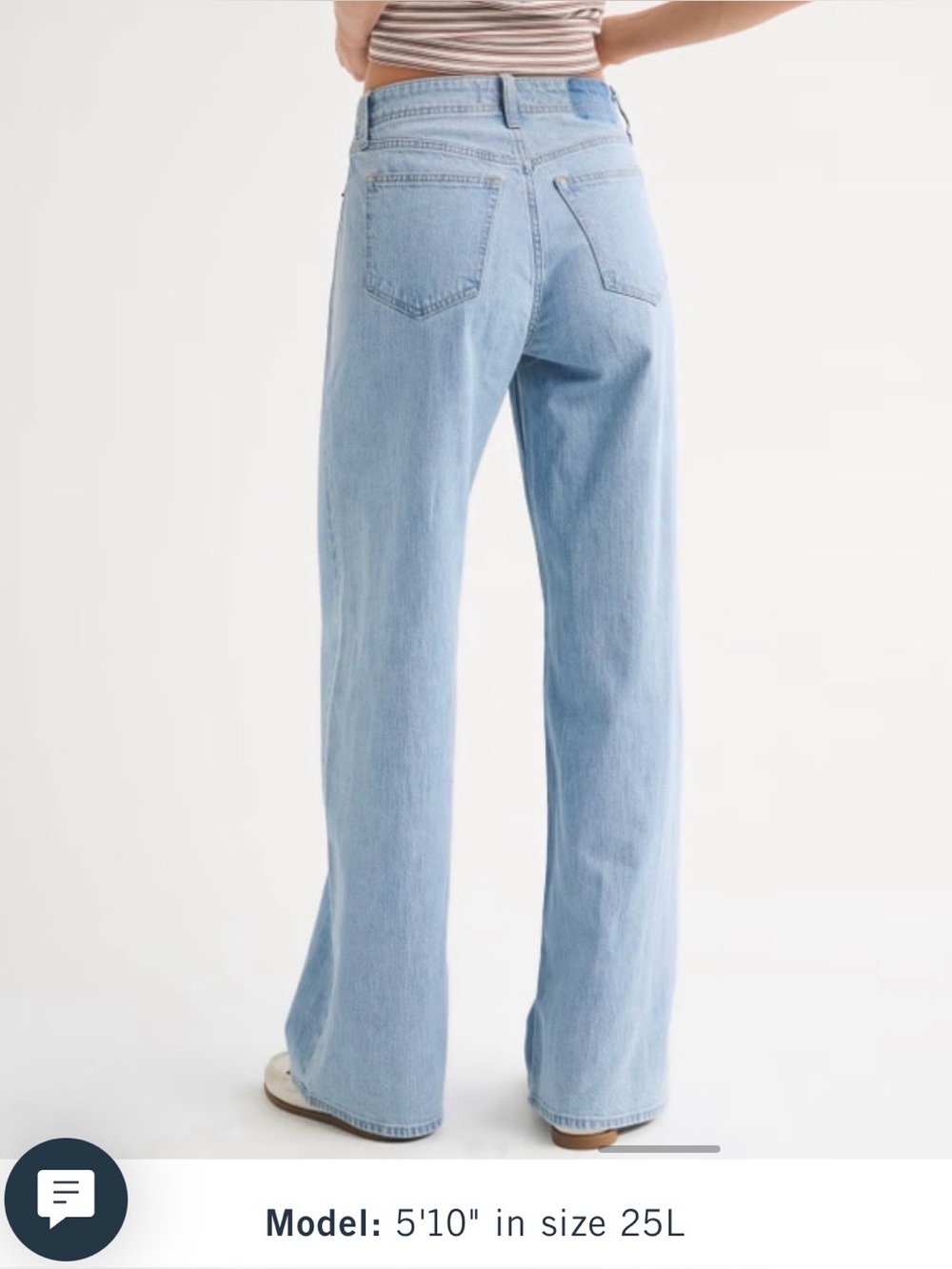Abercrombie High Rise Linen Blend Wide Leg Jean size 27 Tall. - Picture 3 of 9